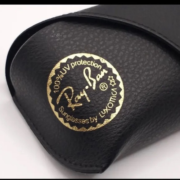 BRAND NEW 100% AUTHENTIC RAY BAN BLACK LEATHER SUNGLASSES CASE - Picture 2 of 4